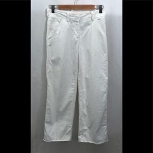 Free People Carpenter Crop White Raw Hem Jeans 2